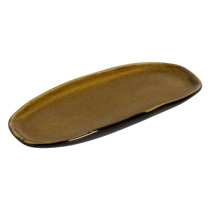 Porto Brasil AMBER SHALLOW OVAL PR ORGANIC STONEWARE dia. 9.06x4.33"  SKU: '1511477101