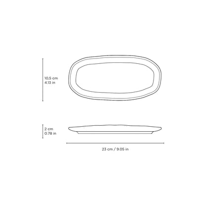Porto Brasil ELEMENTO SHALLOW OVAL PR ORGANIC STONEWARE dia. 9.06x4.33"  SKU: '1511493101
