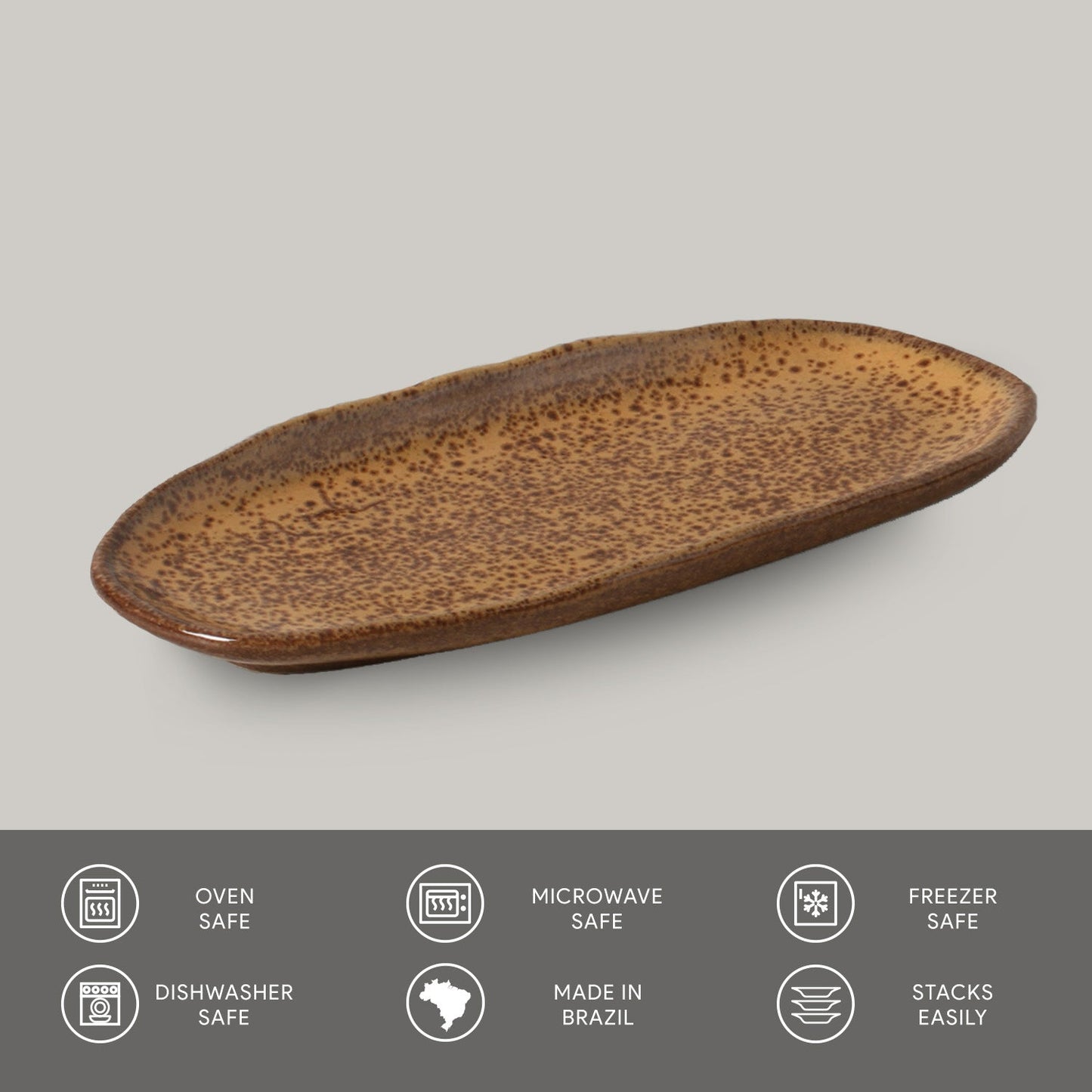 Porto Brasil DIJON SHALLOW OVAL PR ORGANIC STONEWARE dia. 6.5x3.15"  SKU: '15214105801