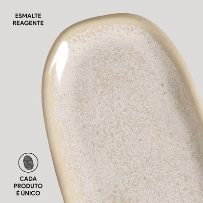 Porto Brasil LATTE SHALLOW OVAL PR ORGANIC STONEWARE dia. 6.5x3.15"  SKU: '15214108501