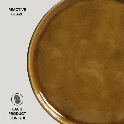 Porto Brasil AMBER BREAD PLATE STONEWARE dia. 6.1x0.63"  SKU: '1593177101