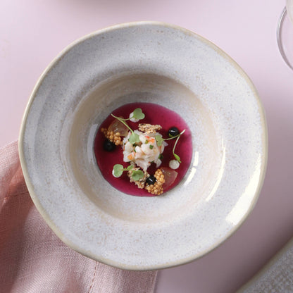 Porto Brasil LATTE DEEP RIM PLATE  STONEWARE dia. 7.48x2.17"  SKU: '16014108501