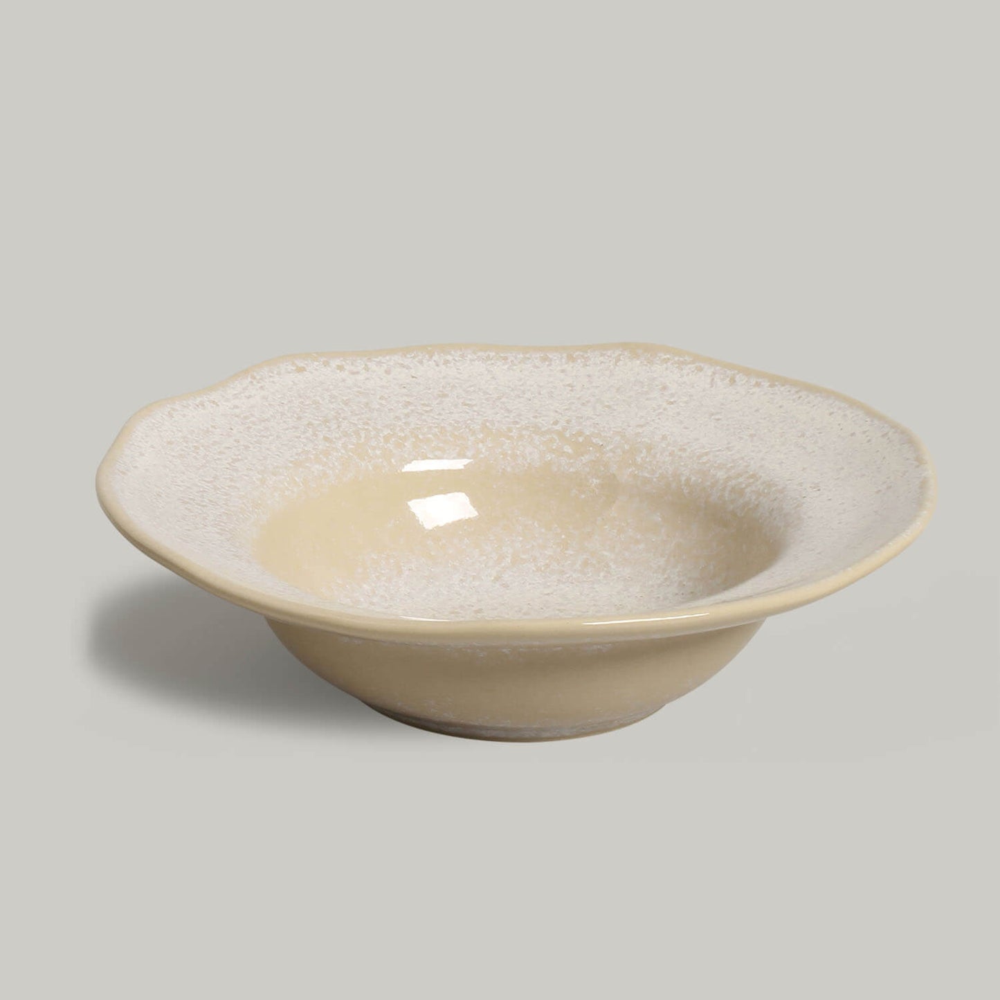 Porto Brasil LATTE DEEP RIM PLATE  STONEWARE dia. 7.48x2.17"  SKU: '16014108501