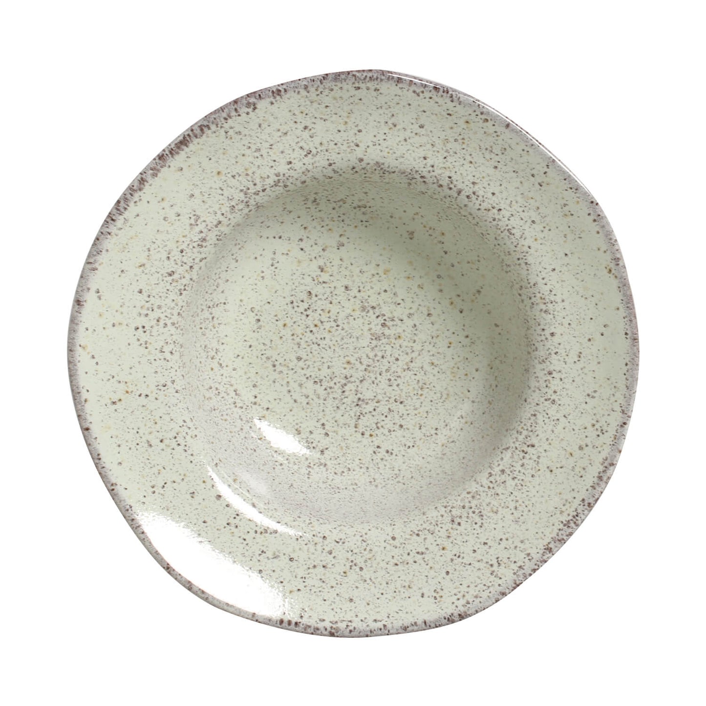 Porto Brasil PISTACHE DEEP RIM PLATE  STONEWARE dia. 7.48x2.17"  SKU: '16014108801