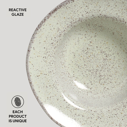Porto Brasil PISTACHE DEEP RIM PLATE  STONEWARE dia. 7.48x2.17"  SKU: '16014108801