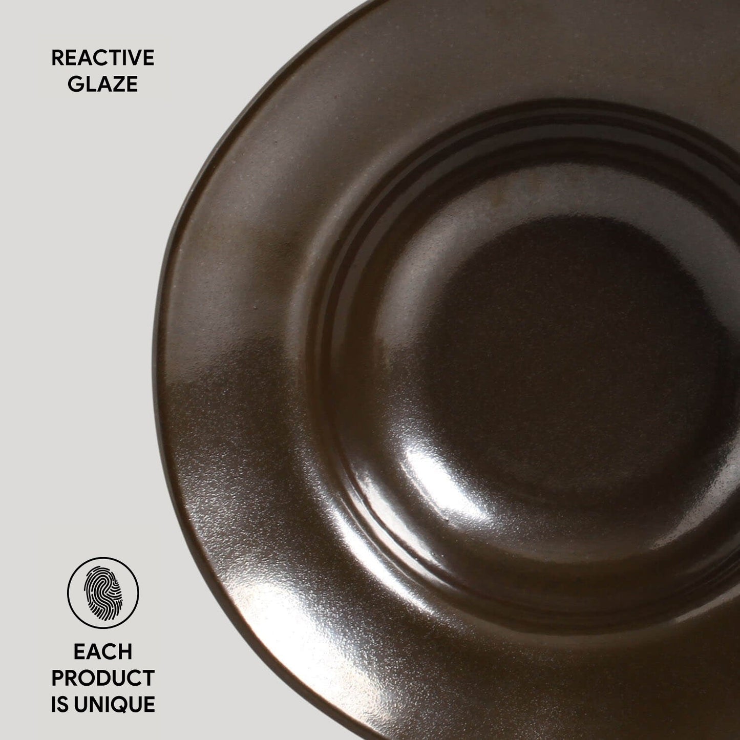 Porto Brasil METALLICA DEEP RIM PLATE  STONEWARE dia. 7.48x2.17"  SKU: '16014109301