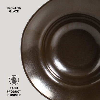 Porto Brasil METALLICA DEEP RIM PLATE  STONEWARE dia. 7.48x2.17"  SKU: '16014109301