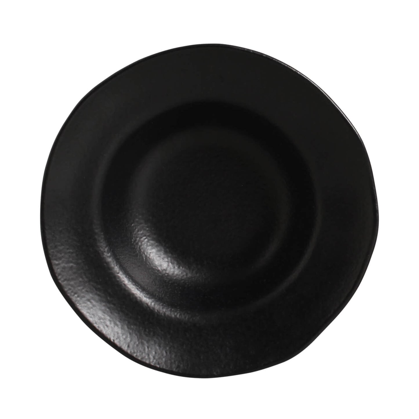 Porto Brasil MATTE BLACK DEEP RIM PLATE  STONEWARE dia. 7.48x2.17"  SKU: '1601473901