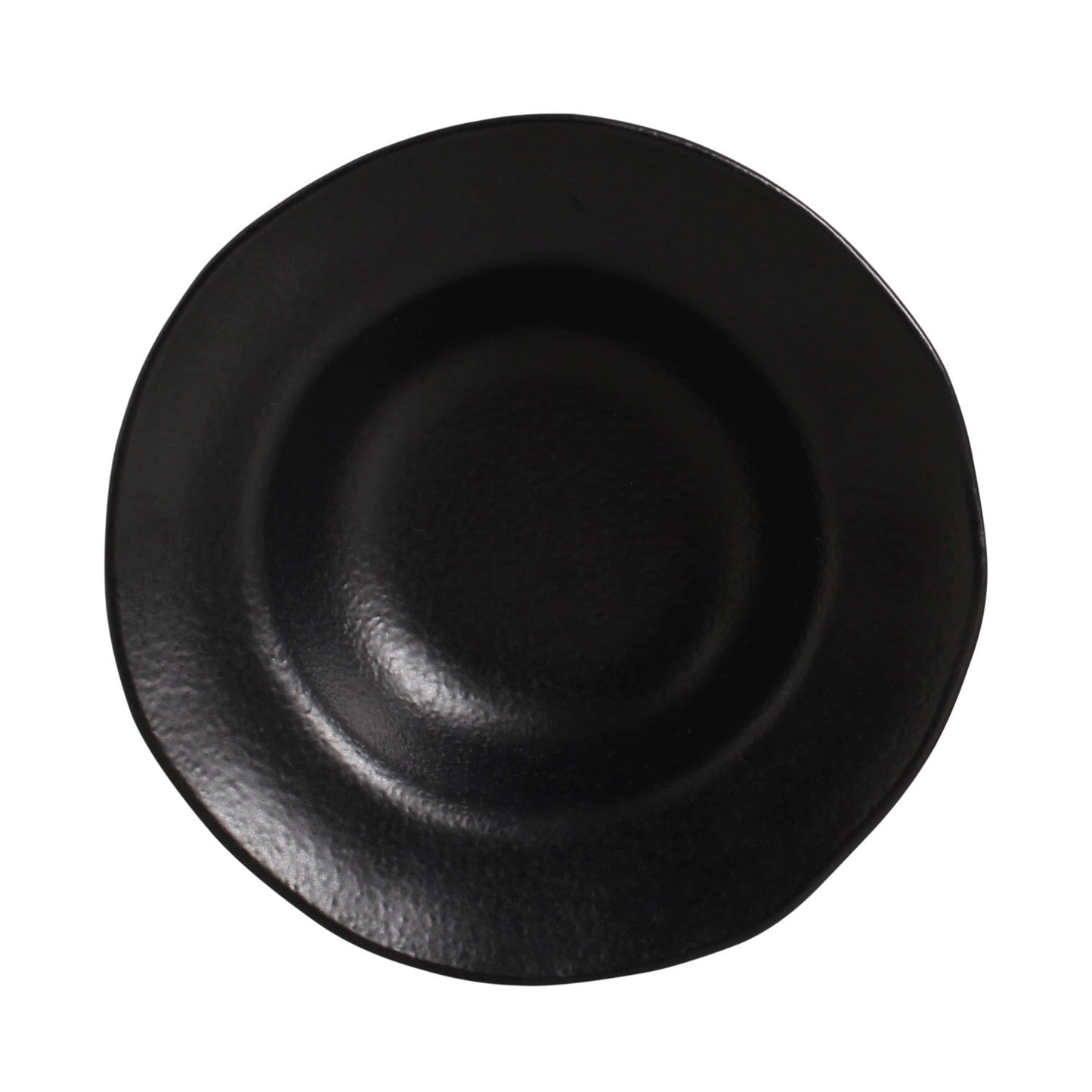 Porto Brasil MATTE BLACK DEEP RIM PLATE  STONEWARE dia. 7.48x2.17"  SKU: '1601473901