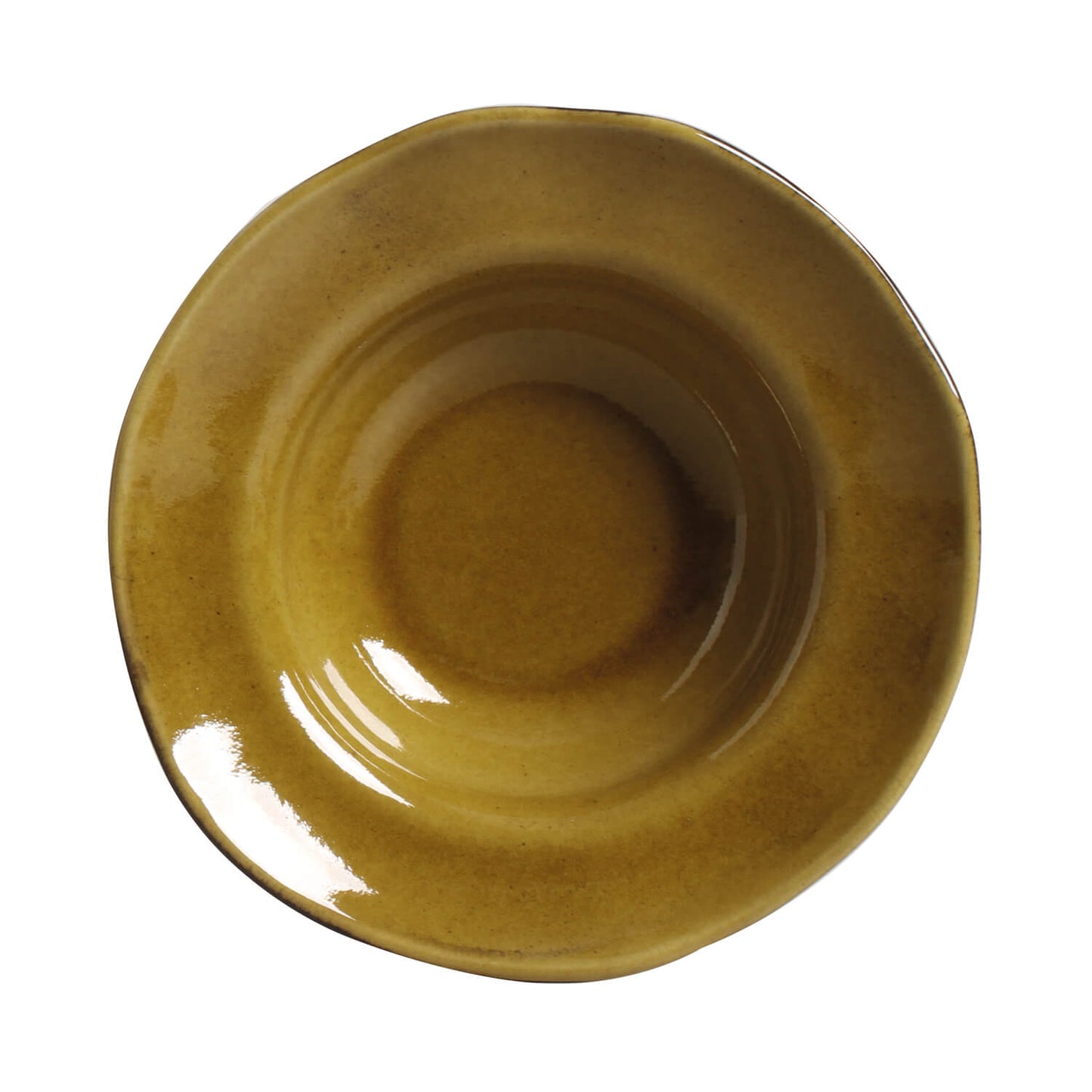 Porto Brasil AMBER DEEP RIM PLATE  STONEWARE dia. 7.48x2.17"  SKU: '1601477101