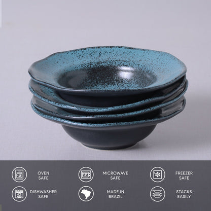 Porto Brasil NIGHT SKY DEEP RIM PLATE  STONEWARE dia. 7.48x2.17"  SKU: '1601477201