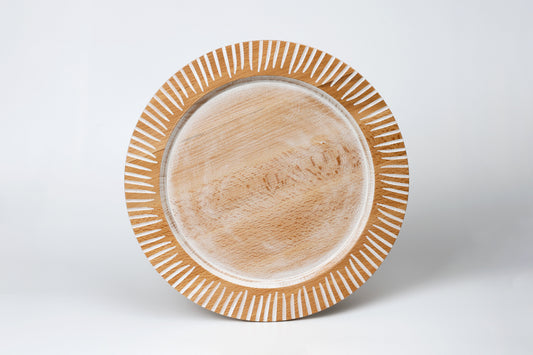 CHARGER PLATE Beech 12.99 inches #0517