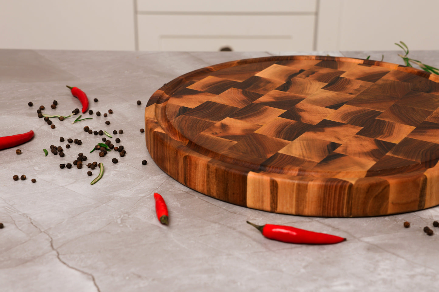 GRAIN BOARD White walnut 13.78 x 13.78 x 1.38 inches #0542/V1