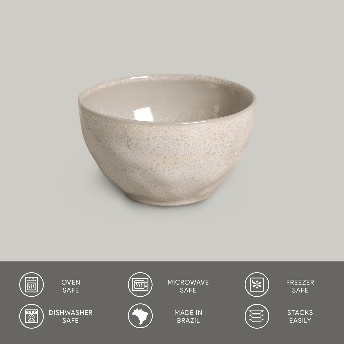 Porto Brasil LATTE BOWL ORGANIC STONEWARE dia. 5.24"  SKU: '1914108501