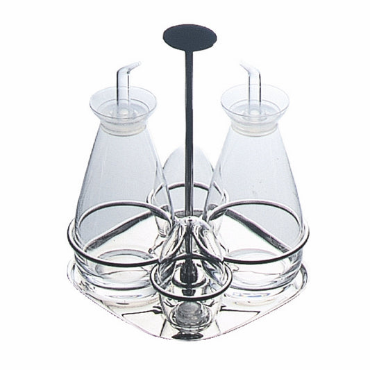 4 Pc. Cruet And Salt Cellar Set; Grand Hotel H: 8-1/4", 2 X 10-1/8 Oz. + 2 X 2-3/4 Oz.