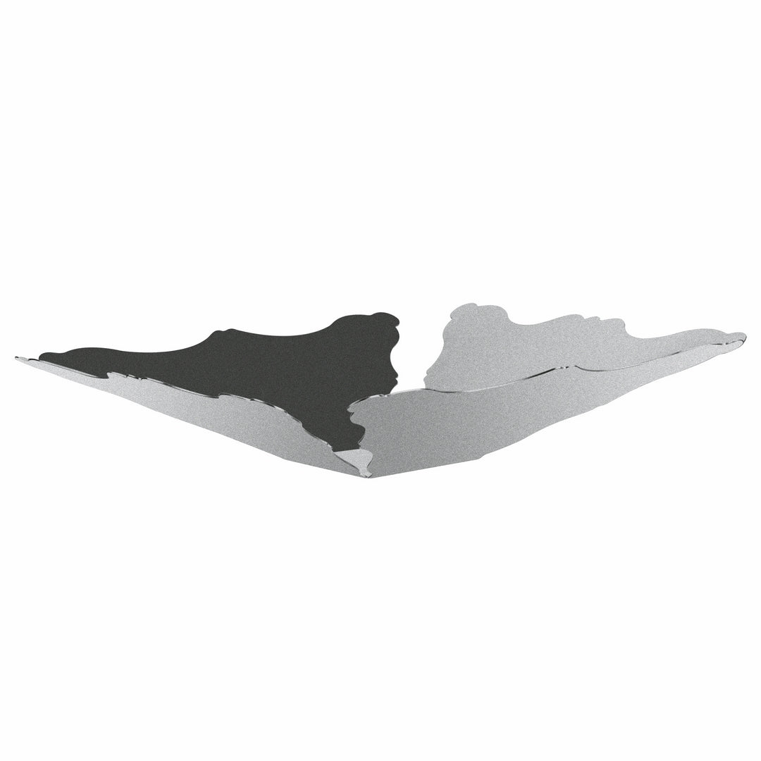 Large Centerpiece;  Pewter 14-5/8" X 14-5/8" H: 2-7/8"