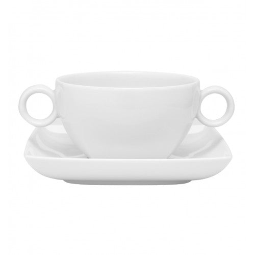 Vista Alegre Carre White - Consomme Cup & Saucer SKU: 21094112