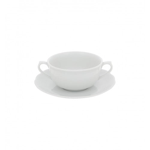 Vista Alegre Braganca White - Consomme Cup & Saucer 2055/26 SKU: 22000168
