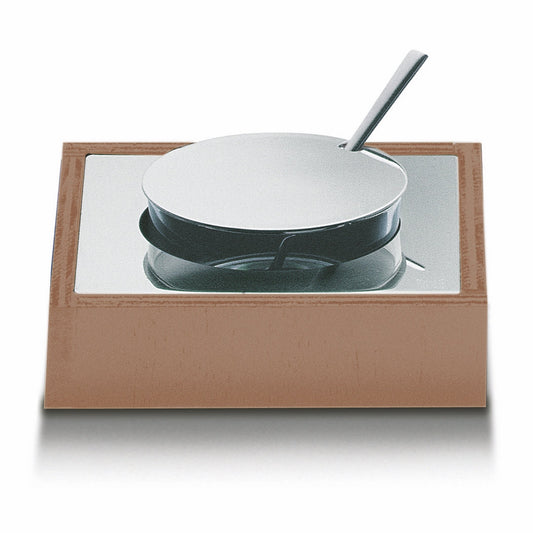 Wenge Wood Finish Cheese Basin;  L: 6" W: 6" C: 6-3/4 Oz. Walnut