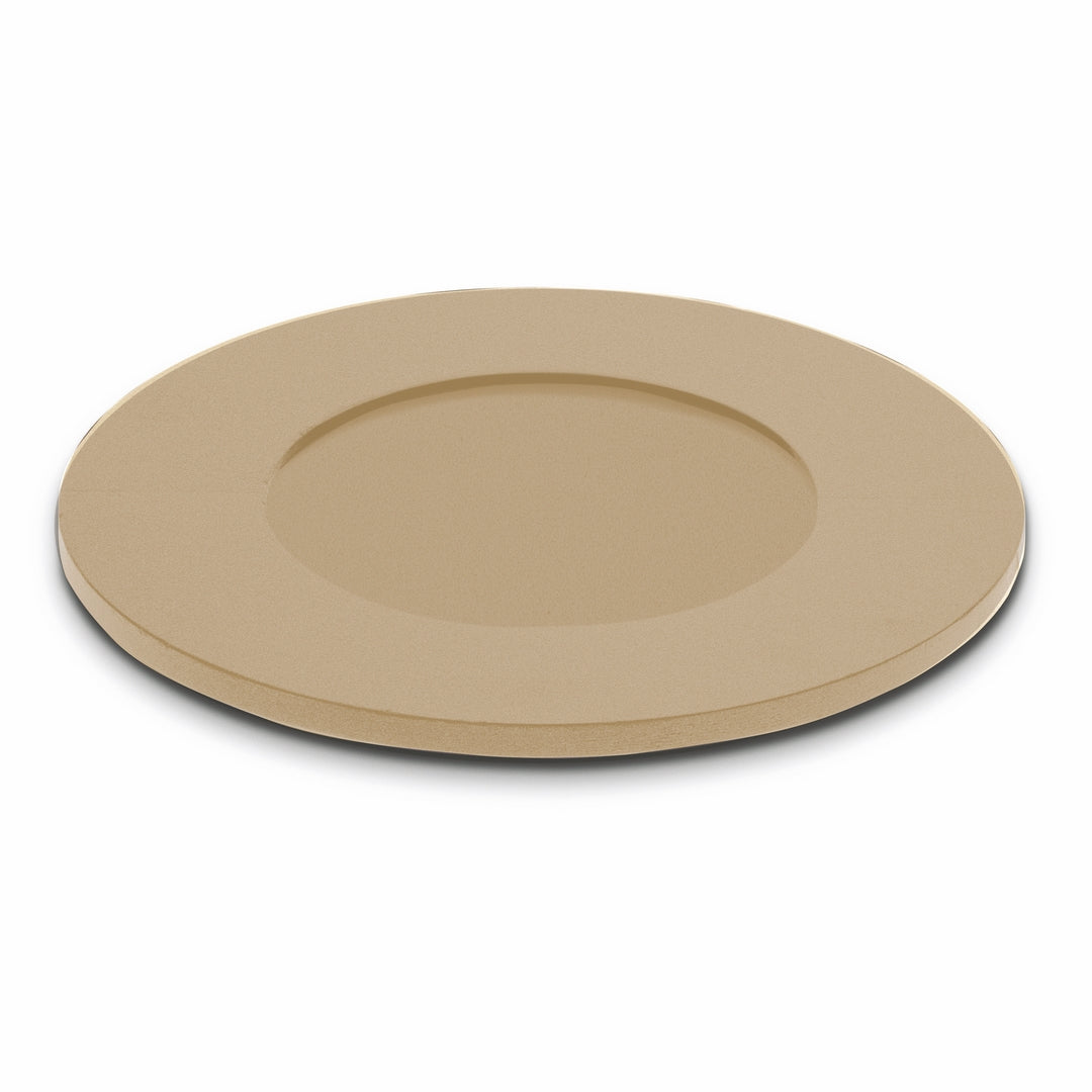 Wenge Wood Finish Round Charger;  D: 13" Oak