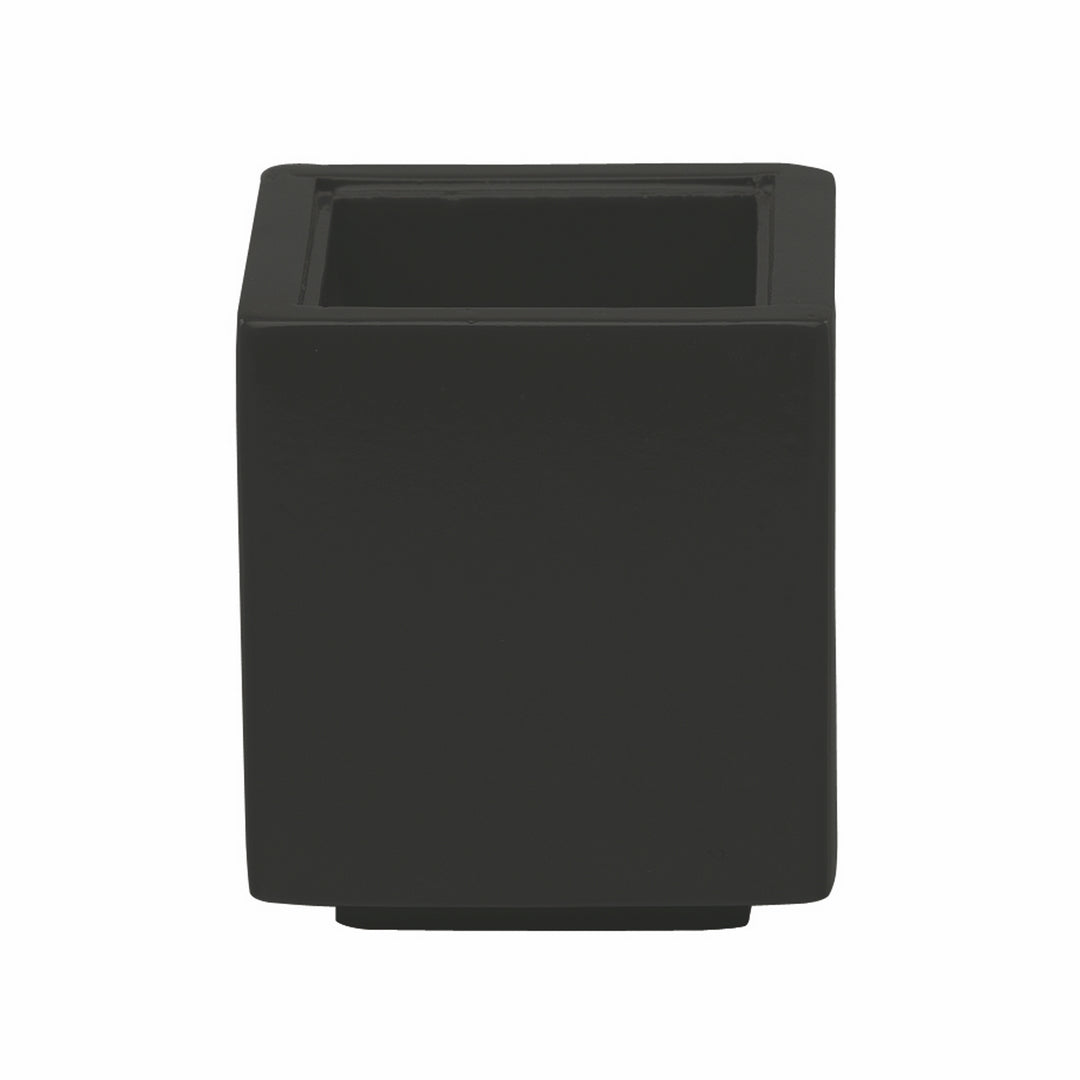 Wenge Wood Finish Square Bowl;  L: 2-3/8" W: 2-3/8" Lacquered Black