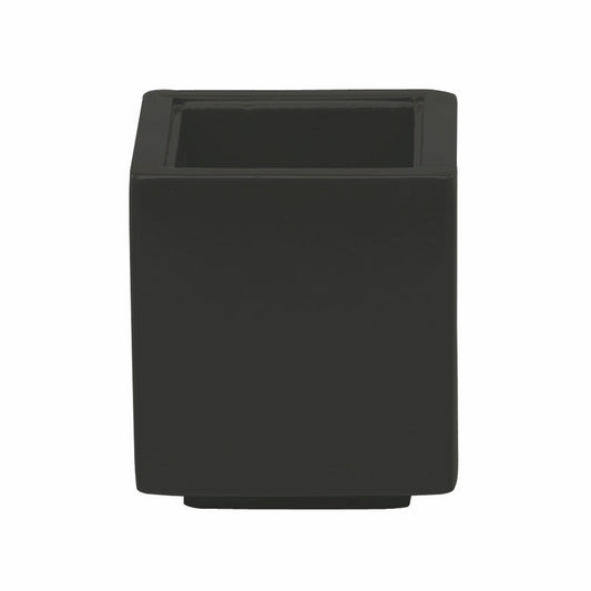 Wenge Wood Finish Square Bowl;  L: 2-3/8" W: 2-3/8" Lacquered Black