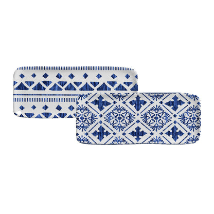 Porto Brasil MAYA RECTANGULAR PR MEDIUM ORGANIC STONEWARE dia. 12.99x5.12" SET OF 2 DESIGNS  SKU: '34014117901