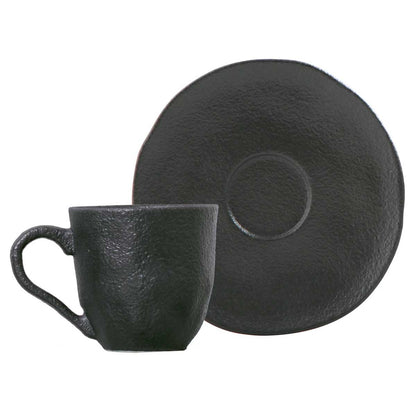 Porto Brasil MATTE BLACK ORGANIC COFFEE CUP + ORGANIC SAUCER  SKU: '351473901