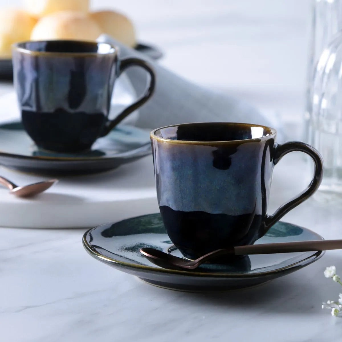 Porto Brasil Oceano Coffee Cup and Saucer - Thumbnail 3