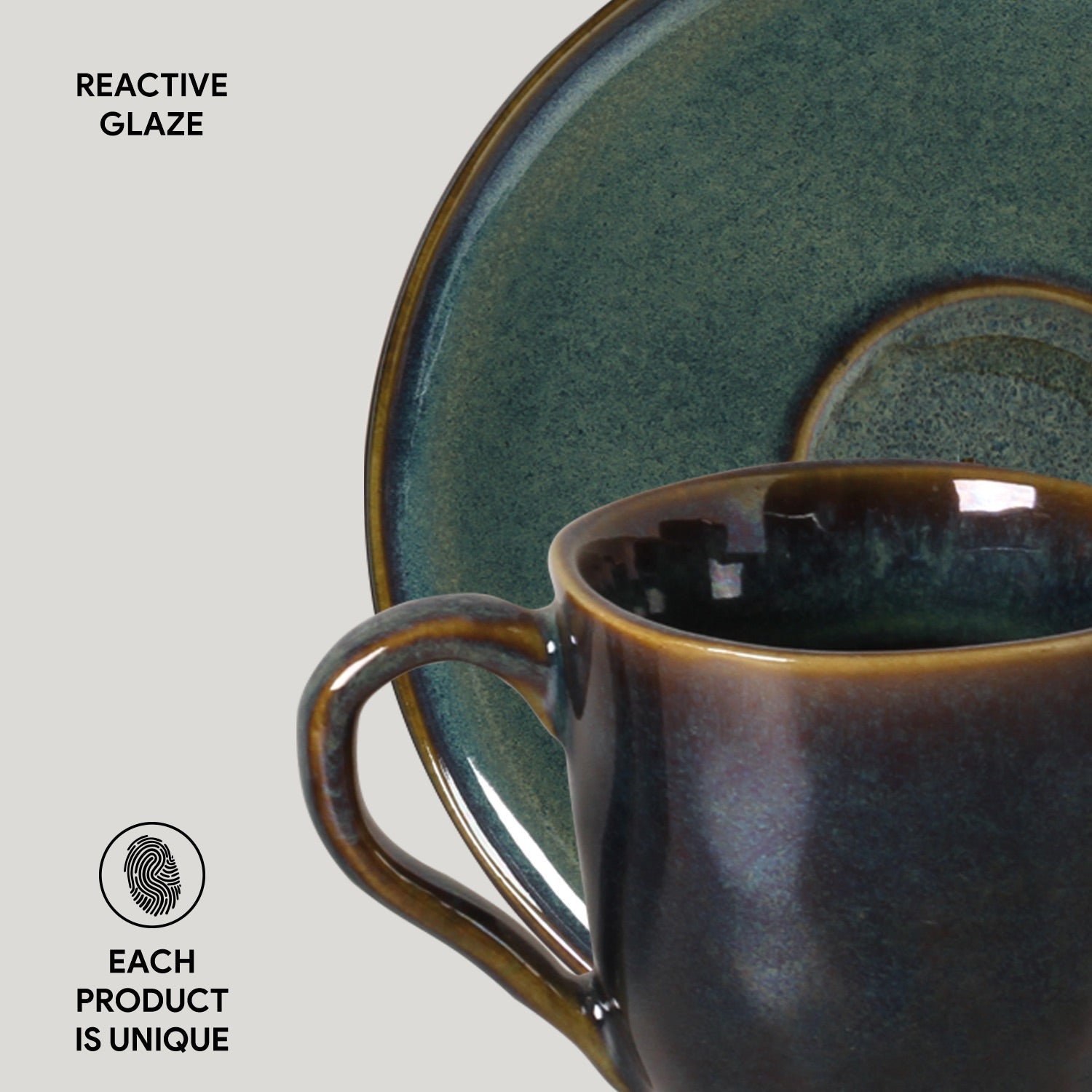Porto Brasil Oceano Coffee Cup and Saucer - Thumbnail 5