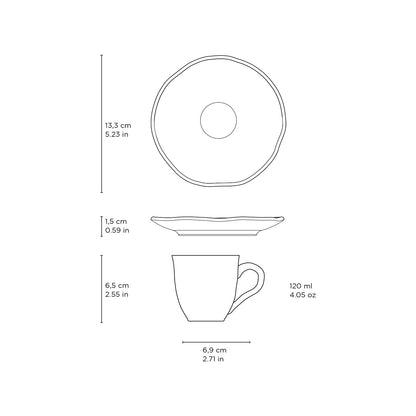 Porto Brasil LITCHI ORGANIC COFFEE CUP + BIO SAUCER  SKU: '3531109201