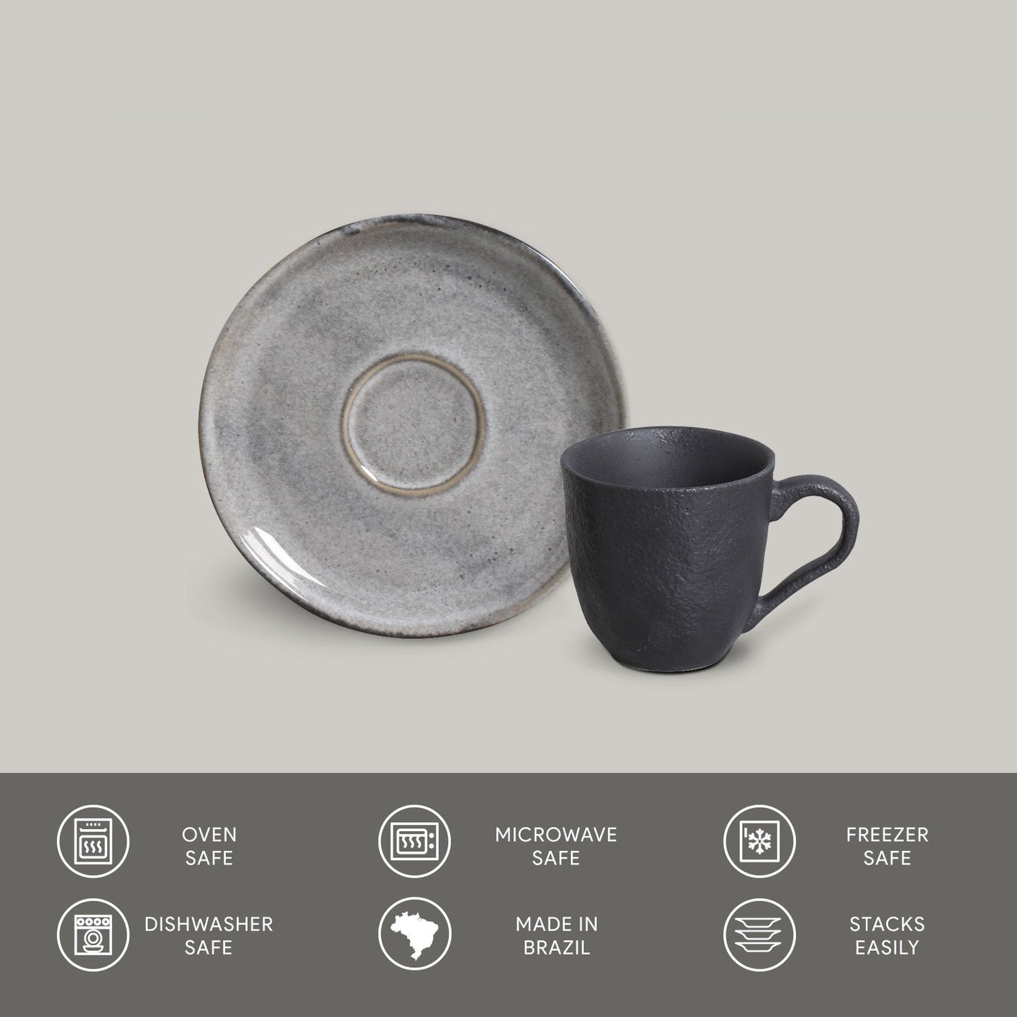 Porto Brasil DUST ORGANIC COFFEE CUP + BIO SAUCER  SKU: '3531115801