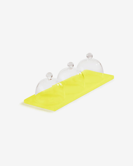 TRAY WITH 3 CLOCHES