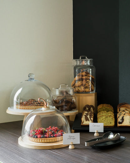 Revol INSPIRED, BY REVOL CLOCHE,LARGE & OAK BASE Glass SKU: '650898