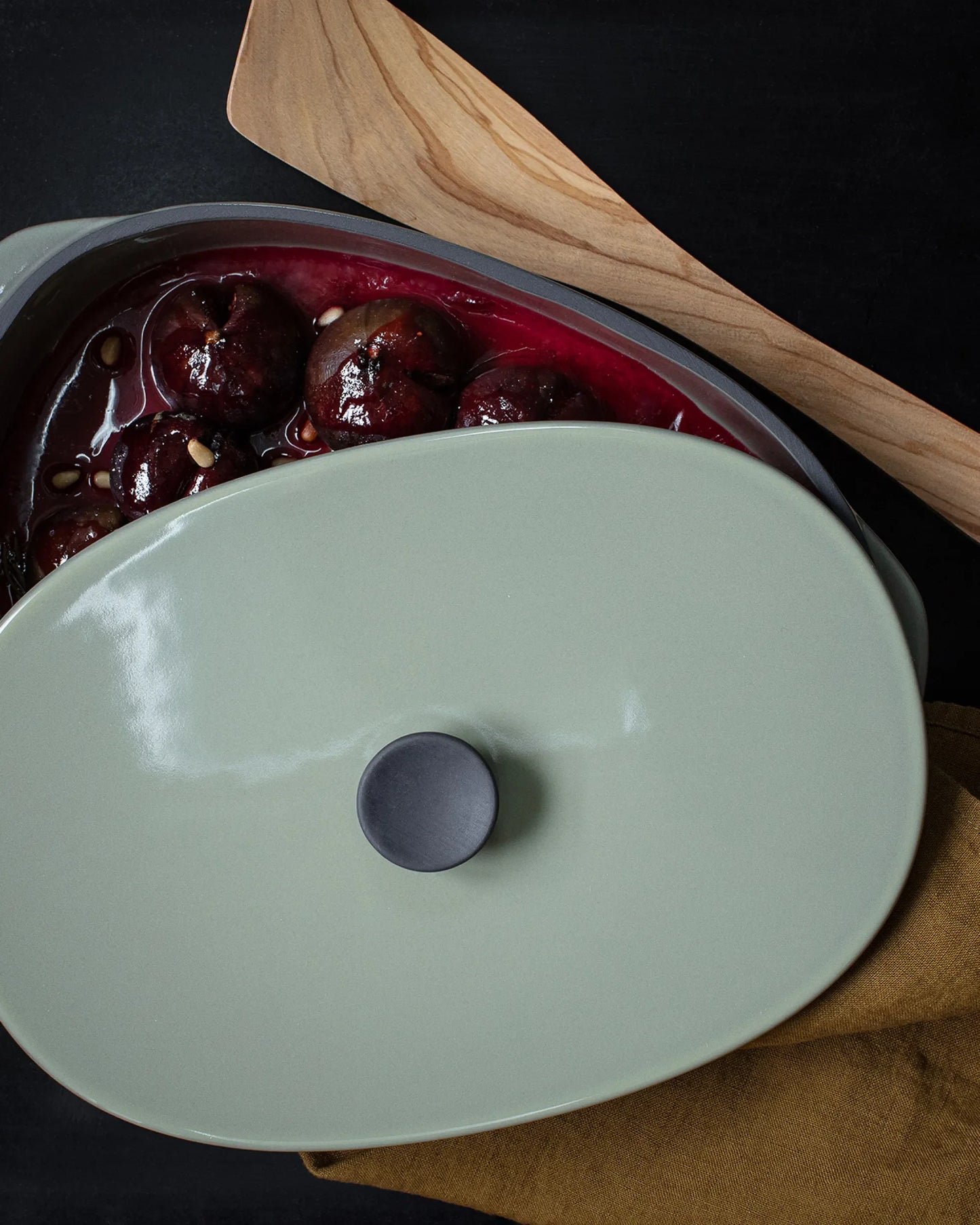 Revol CARACTERE CULINAIRE LID FOR RECT DISH 19X13CM Cardamom SKU: '655266