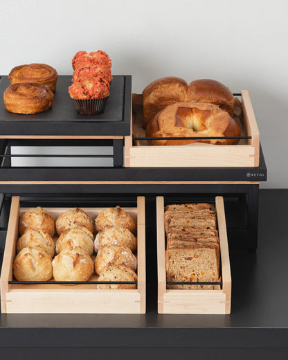 Revol EN SCENE RISER, HIGH FOR GN 1/1 Black metal and oak SKU: '656037