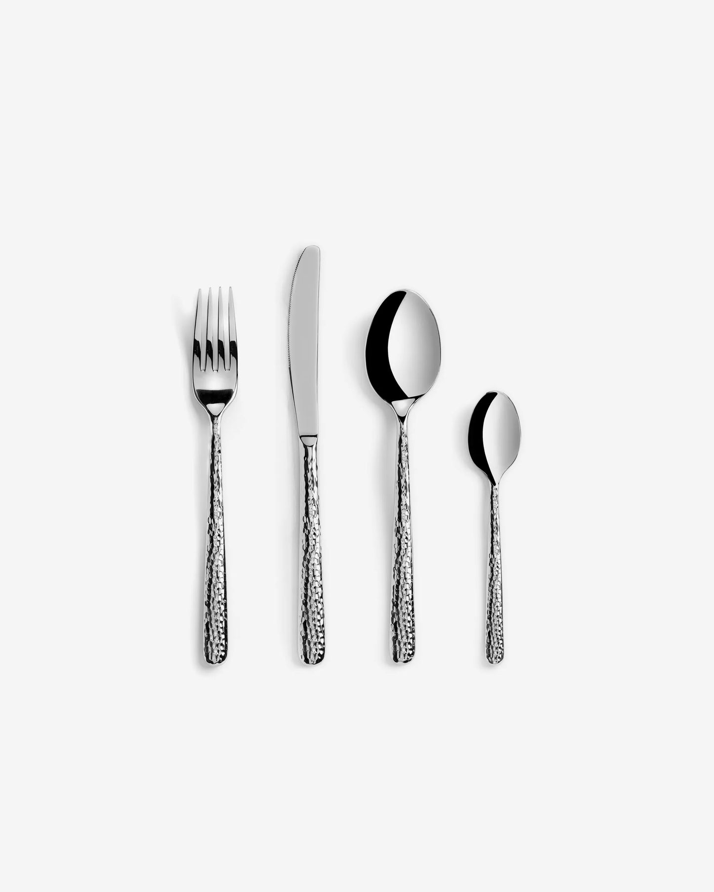 Revol COURCHEVEL DESSERT SPOON 18/10 hammered stainless steel SKU: '660082