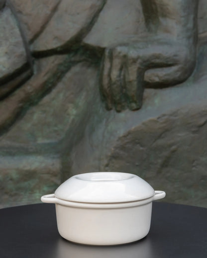 Revol BOMBANCE ROUND COCOTTE 29CM INDUCTION WITH PORCELAIN LID Alabaster white Induction SKU: '660141
