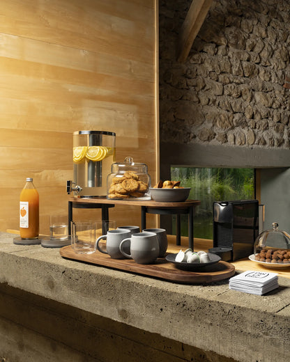 Revol EN SCENE JUICE DISPENSER WITH RISER AND DIP TRAY Glass Metal SKU: '660412