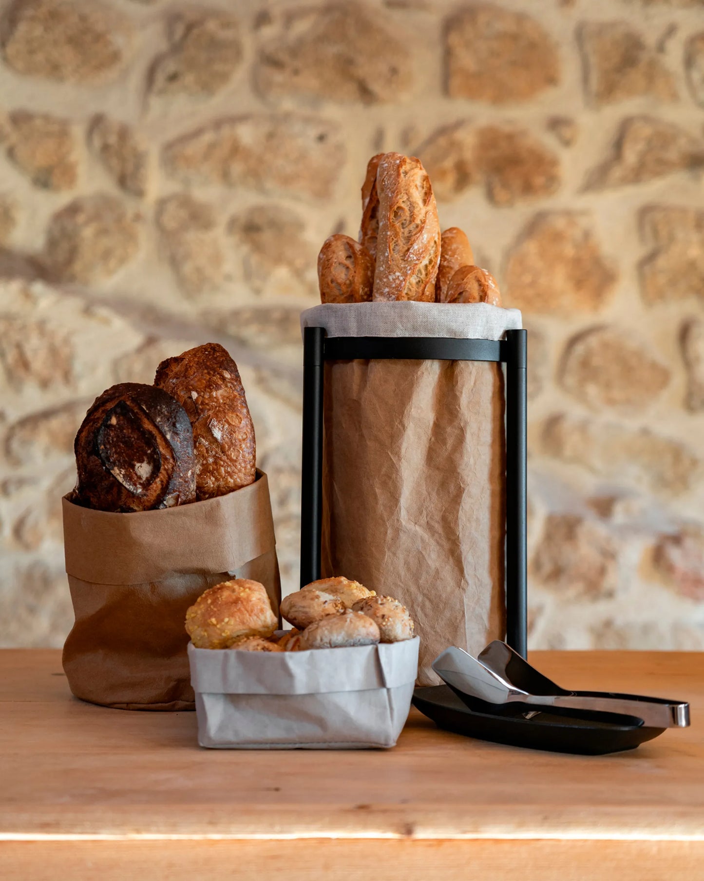 Revol EN SCENE BREAD BAG FOR ROUND RISER XL Havana cellulose Ecru SKU: '660495