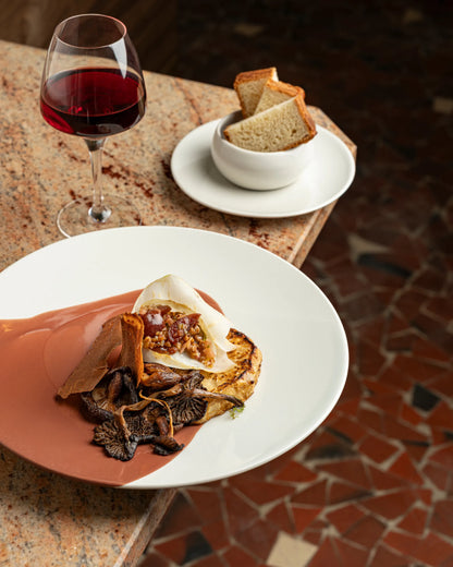 Revol CONFLUENCE DEEP COUPE PLATE 24CM Cognac Alabaster white SKU: '660906