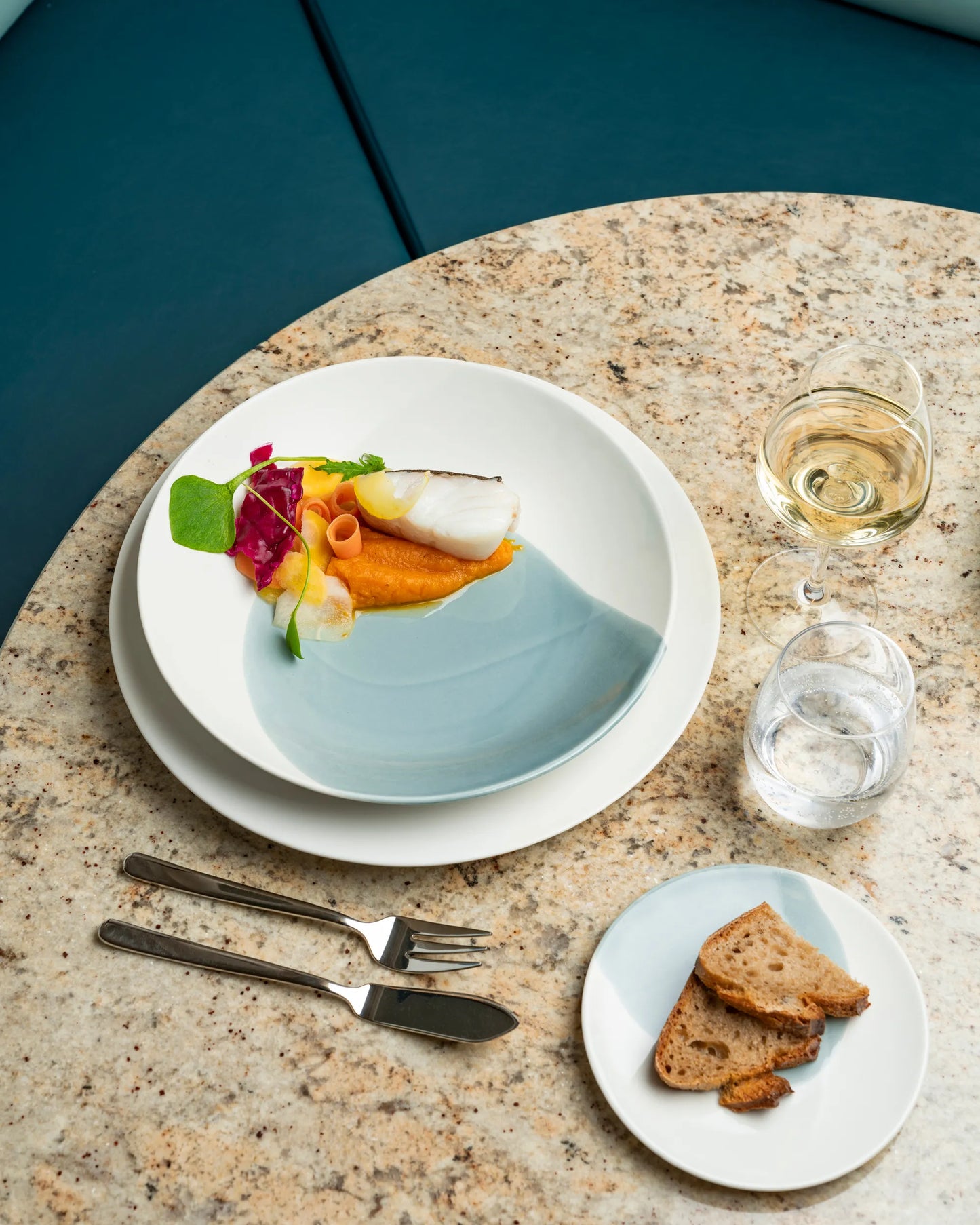 Revol CONFLUENCE DESSERT PLATE 21,5CM Fjord Alabaster white SKU: '660937