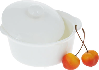 Wilmax Fine Porcelain 4.5" | 11.5 Cm 9 Fl Oz | 270 Ml Soup Cup With Lid SKU: WL-991141/A