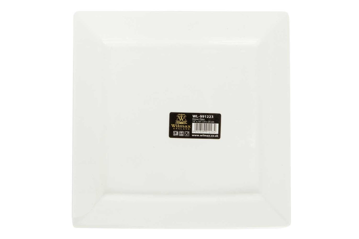 Wilmax Fine Porcelain Dinner Plate 10" X 10"| 25 X 25 Cm SKU: WL-991223/A