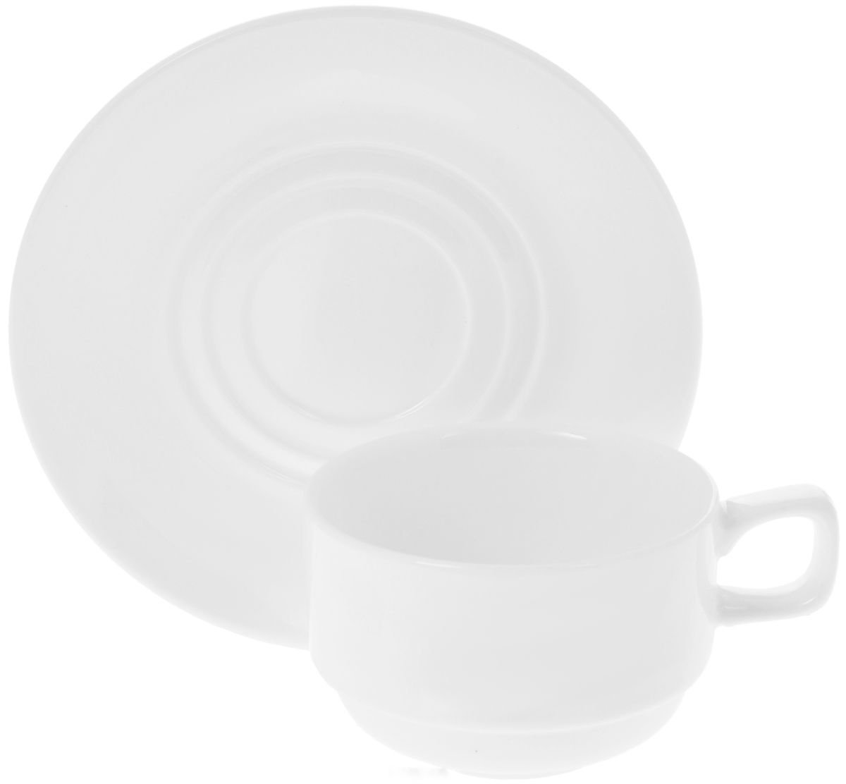 Wilmax Fine Porcelain 7 Oz | 220 Ml Tea Cup & Saucer SKU: WL-993008/AB