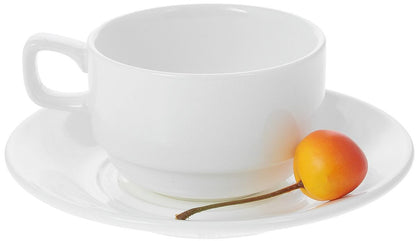 Wilmax Fine Porcelain 7 Oz | 220 Ml Tea Cup & Saucer SKU: WL-993008/AB