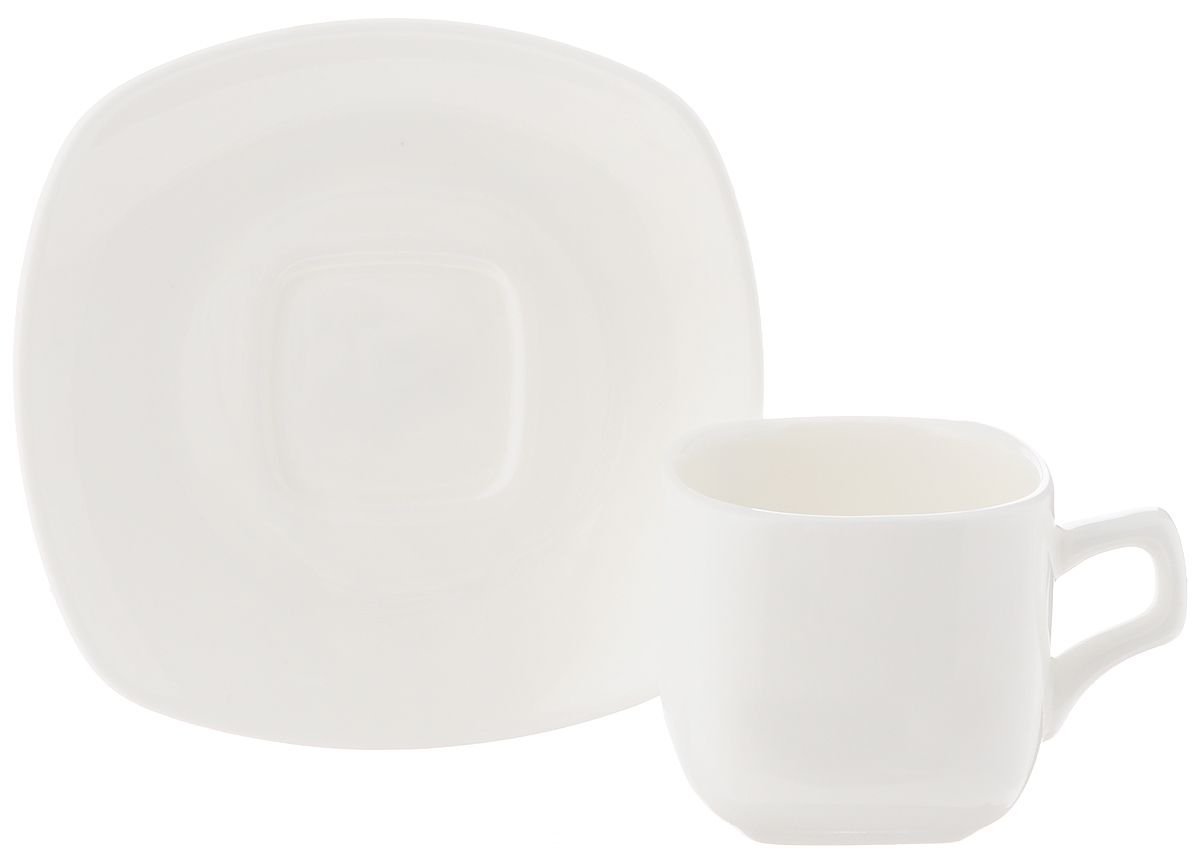 Wilmax Fine Porcelain 3 Oz | 90 Ml Coffee Cup & Saucer SKU: WL-993041/AB
