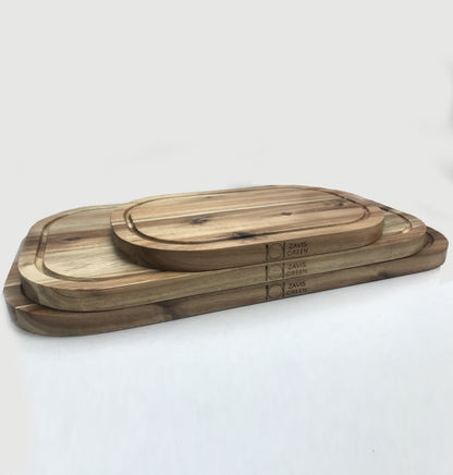 ZavisGreen Acacia Serving Rounded cutting board 14" X 8" SKU: ZG-660414