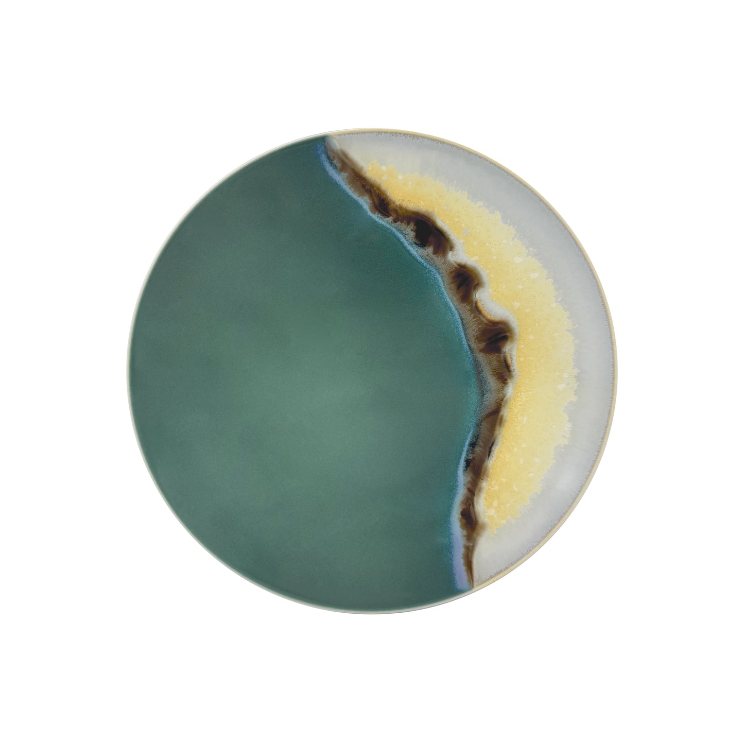 JL Coquet  PAYSAGE Iriomote - Assiette ? dessert 8.27 Inch SKU: AGO1028IRIOCREM000