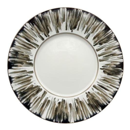 JL Coquet  ?CAILLE CR?ME Filet Bronze - Assiette de pr?sentation, 1824 12.6 Inch SKU: MHV1039ECRECREMB00